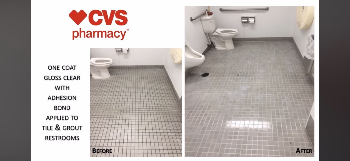CVS Pharmacy Tile and Grout Before After